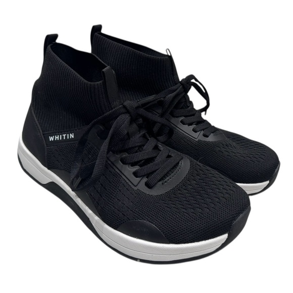 WHITIN Shoes - Women’s Whitin Black & White High Top Lace Up Sneakers: Size 40 (9.5)